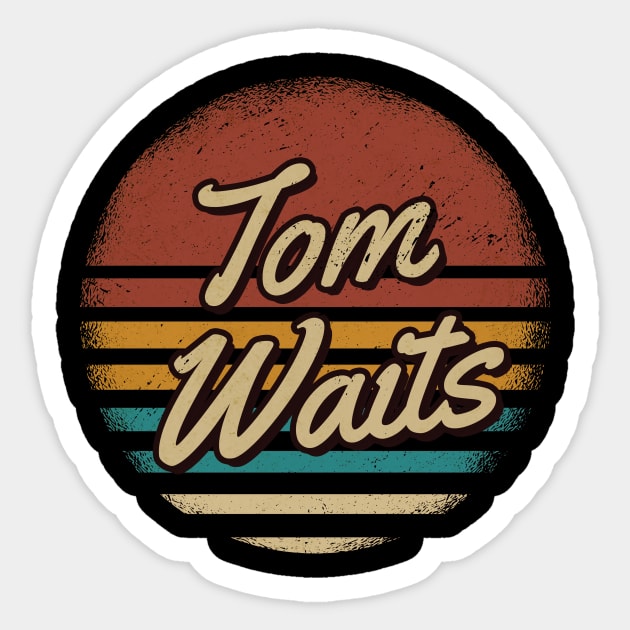 Tom Waits Retro Style Sticker by JamexAlisa